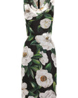 Dolce & Gabbana Dolce & Gabbana Gardenia-print chiffon midi dress