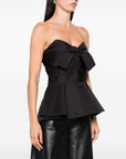 Alexander McQueen Alexander McQueen Bow-detailed peplum top