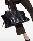 The Attico The Attico crocodile-effect tote bag