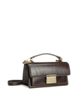 Golden Goose Golden Goose Small Venezia Bag in dark brown leather with gold buckle