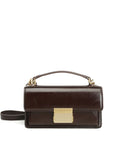 Golden Goose Golden Goose Small Venezia Bag in dark brown leather with gold buckle