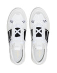 Valentino Garavani Valentino Garavani VL7N Low-Top Sneaker In Calfskin, Mesh Fabric And Ribbons