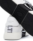 Valentino Garavani Valentino Garavani VL7N Low-Top Sneaker In Calfskin, Mesh Fabric And Ribbons