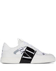 Valentino Garavani Valentino Garavani VL7N Low-Top Sneaker In Calfskin, Mesh Fabric And Ribbons