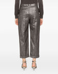 Brunello Cucinelli Brunello Cucinelli Pleat-detail metallic trousers