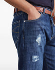Brunello Cucinelli Brunello Cucinelli Distressed-finish straight-leg jeans