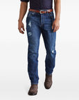 Brunello Cucinelli Brunello Cucinelli Distressed-finish straight-leg jeans