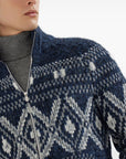 Brunello Cucinelli Brunello Cucinelli Jacquard zip-up cardigan