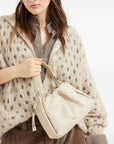 Brunello Cucinelli Brunello Cucinelli Mellow small bucket bag in soft leather with monili