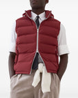 Brunello Cucinelli Brunello Cucinelli Bonded taffeta down vest with heat-bonded seams and detachable hood