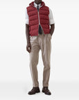 Brunello Cucinelli Brunello Cucinelli Bonded taffeta down vest with heat-bonded seams and detachable hood