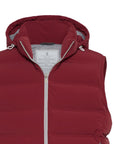 Brunello Cucinelli Brunello Cucinelli Bonded taffeta down vest with heat-bonded seams and detachable hood
