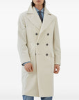 Brunello Cucinelli Brunello Cucinelli One-and-a-half-breasted coat in wide cashmere corduroy with patch pockets and metal buttons