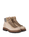 Brunello Cucinelli Brunello Cucinelli Nubuck mountain-style boots with wool and cashmere insert