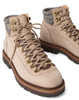 Brunello Cucinelli Brunello Cucinelli Nubuck mountain-style boots with wool and cashmere insert