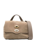 Zanellato Zanellato Baby Postina messenger bag in nubuck leather brown brandy