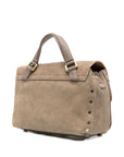 Zanellato Zanellato Baby Postina messenger bag in nubuck leather brown brandy