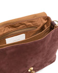 Zanellato Zanellato Postina Jones Medium handbag in vinaccio suede leather