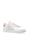 Dolce & Gabbana Dolce & Gabbana-Portofino Light Strobel sneakers in white and pink calf leather
