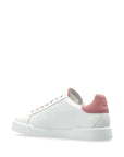 Dolce & Gabbana Dolce & Gabbana-Portofino Light Strobel sneakers in white and pink calf leather