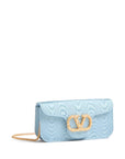 Valentino Garavani Valentino Garavani Locò Moiré Fabric Clutch with Jewel Logo