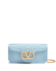 Valentino Garavani Valentino Garavani Locò Moiré Fabric Clutch with Jewel Logo