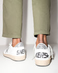 Golden Goose Golden Goose Ball Star Wishes in nappa leather with glitter star and heel tab
