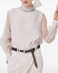 Brunello Cucinelli Brunello Cucinelli Pussybow silk blouse