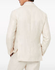 Brunello Cucinelli Brunello Cucinelli Linen, wool and silk diagonal deconstructed Cavallo blazer