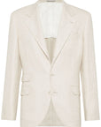 Brunello Cucinelli Brunello Cucinelli Linen, wool and silk diagonal deconstructed Cavallo blazer
