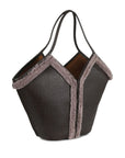 Hereu Hereu Shearling-trimmed tote bag