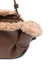 Hereu Hereu Leather shearling tote bag