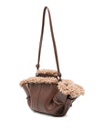 Hereu Hereu Leather shearling tote bag