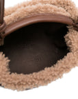 Hereu Hereu Leather shearling tote bag