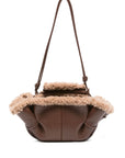 Hereu Hereu Leather shearling tote bag