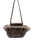 Hereu Hereu Leather shearling tote bag
