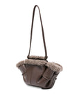 Hereu Hereu Leather shearling tote bag