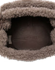 Hereu Hereu Leather shearling tote bag