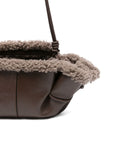 Hereu Hereu Leather shearling tote bag