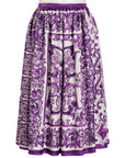 Dolce & Gabbana Dolce & Gabbana Gathered twill skirt with maiolica print