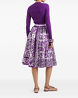 Dolce & Gabbana Dolce & Gabbana Gathered twill skirt with maiolica print