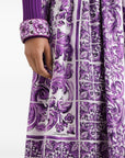 Dolce & Gabbana Dolce & Gabbana Gathered twill skirt with maiolica print
