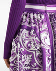 Dolce & Gabbana Dolce & Gabbana Gathered twill skirt with maiolica print