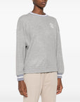 Brunello Cucinelli Brunello Cucinelli Embroidered-detail ribbed-cuff sweater