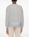 Brunello Cucinelli Brunello Cucinelli Embroidered-detail ribbed-cuff sweater