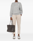 Brunello Cucinelli Brunello Cucinelli Embroidered-detail ribbed-cuff sweater
