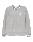 Brunello Cucinelli Brunello Cucinelli Embroidered-detail ribbed-cuff sweater