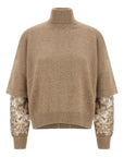 Brunello Cucinelli Brunello Cucinelli Sequin-embellished high-neck sweater