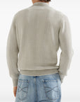 Brunello Cucinelli Brunello Cucinelli Herringbone twill zip-neck sweater