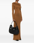 Emporio Armani Emporio Armani Braided-detail leather shoulder bag